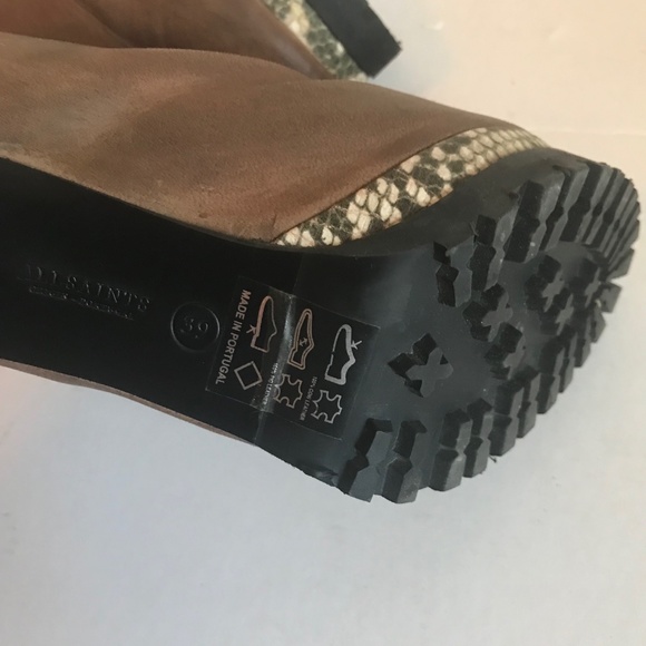 All Saints Brown Leather Strap Clog Heels Size 39 (EUR) - Picture 6 of 7